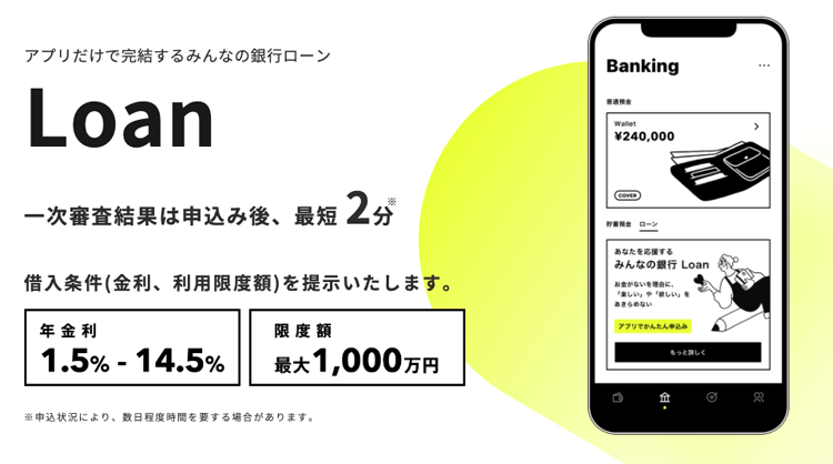 みんなの銀行ローンの画像